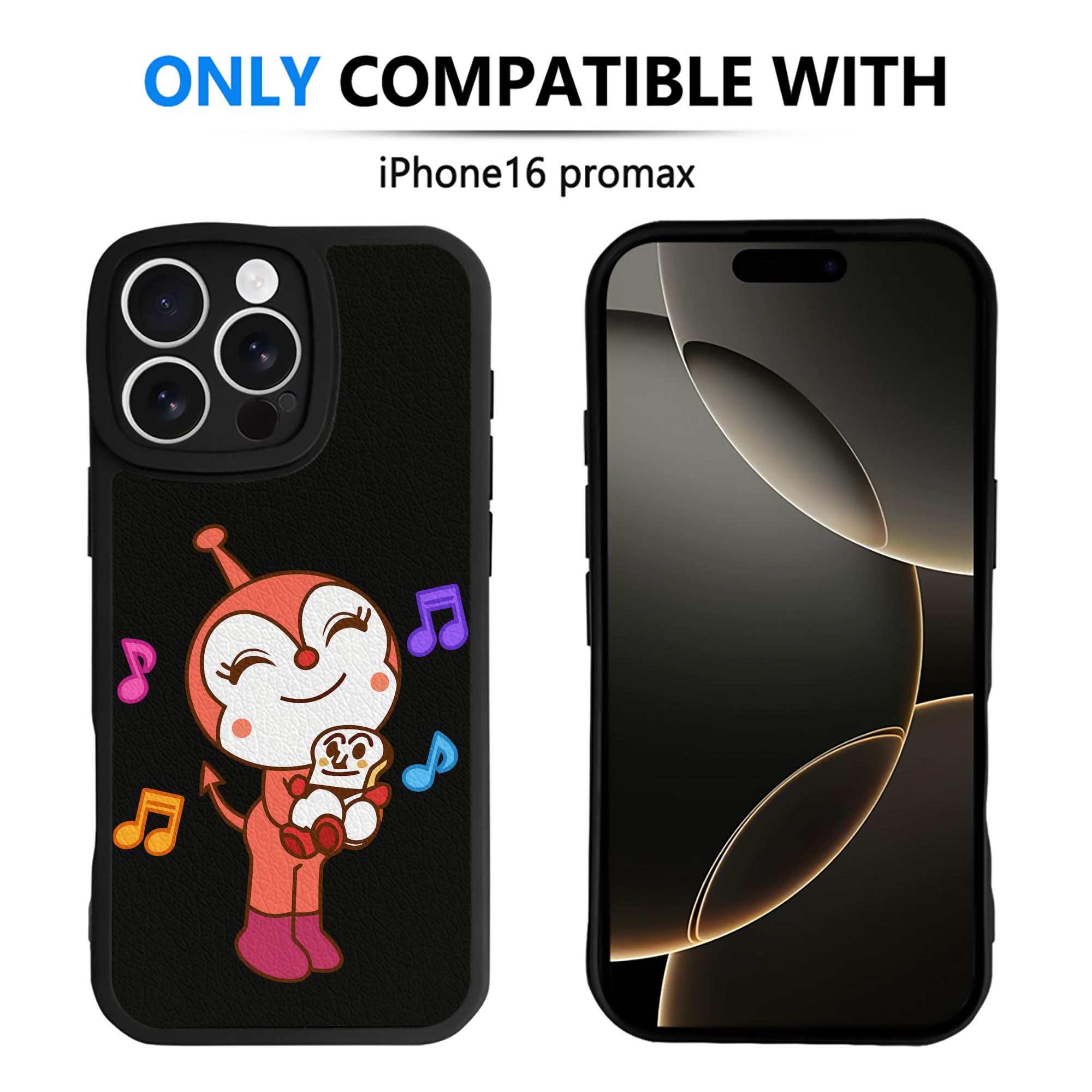 （画像用） アンパンマン Anpanman 【iPhone 16シリーズ対応】シリコンスマホケース（レザー調） 材質：シリコン